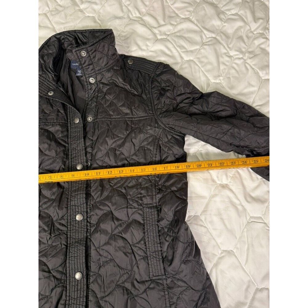 Lands' End Snap Front Womens Size S(6-8) Black Pockets Quilted‎ Lined Jacket - Picture 7 of 9